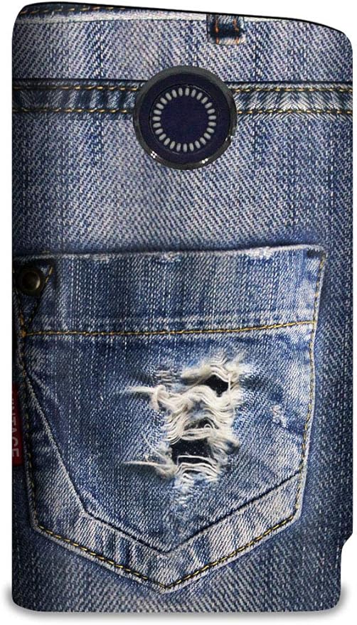 Amazon Co Jp Glo Hyper グローハイパー ケース カバー ハードケース デザイン まるっと印刷 ダメージデニム レザータグ ドラッグストア