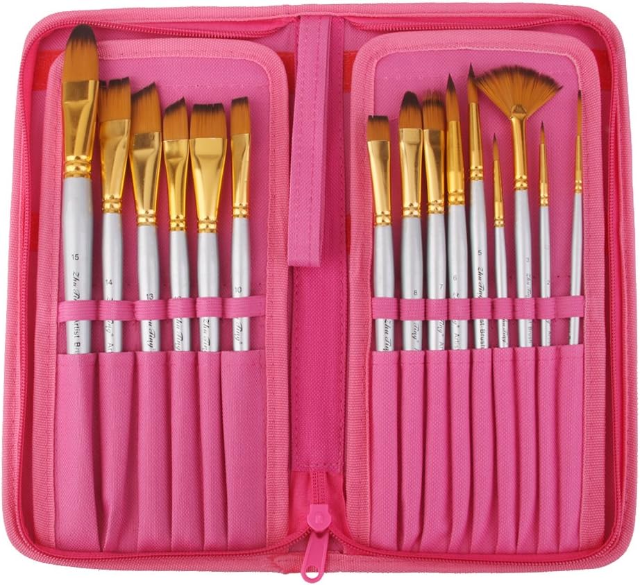 acrylique noir Small Paint Brush Case aquarelle gouache et peinture de  visage pour le séchage et le rangement Meeden Housse pour pinceaux huile  Nylon dv-videk.hr