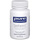 Pure Encapsulations OptiFerin-C - for Red Blood Cells & Energy - Iron Absorption Support - Energy Supplement* - Vitamin C Enriched - Gluten Free & Non-GMO - 60 Capsules