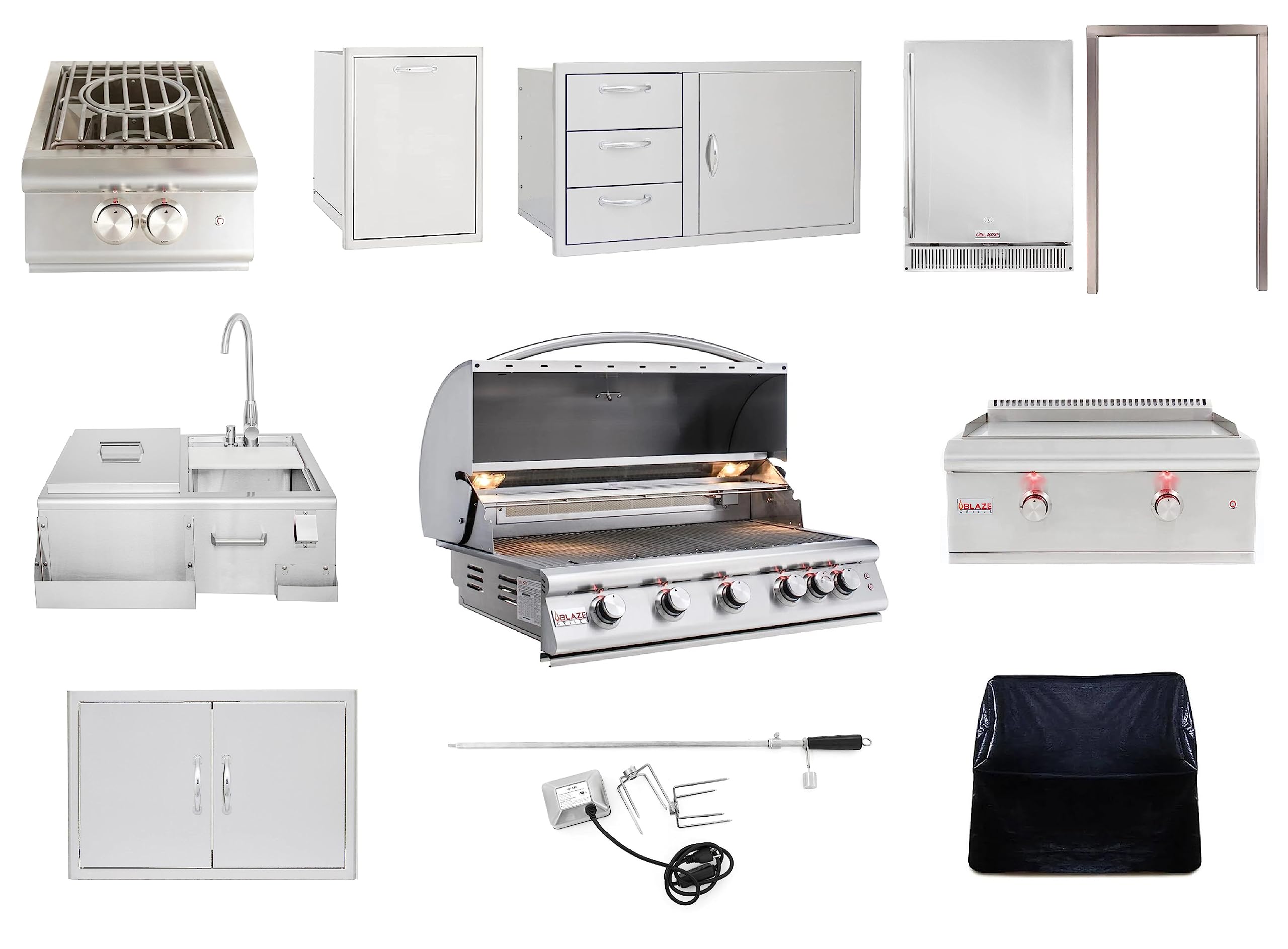 Blaze Grill And Griddle BLAZE BBQ Outdoor Package Of 40” LTE Built