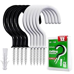 Etoolia 12 Pcs Ceiling Hooks for Hanging Plants