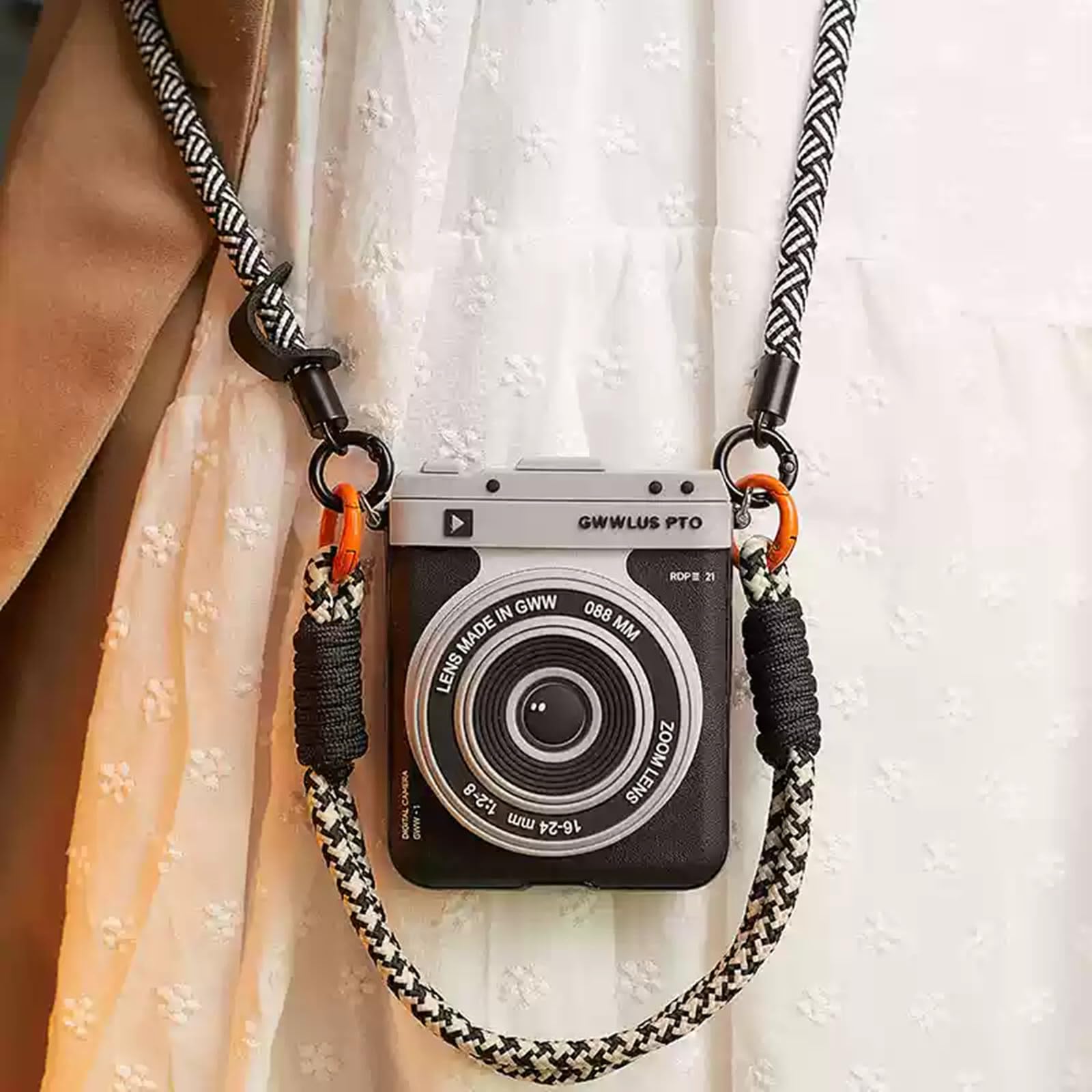 Photo 1 of (missing straps) YuetWay Magnetic Holder Case for Motorola Razr 2024 / Razr 2025 Camera Case Vintage Cover Cute 3D Cool Unique Design