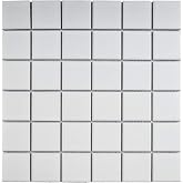 BT-PM8 2" x 2" Square White Porcelain (Matt Finish) Floor &amp; Wall Tile Mosaic Tile 11-3/4 in. x 11-3/4 in. x 6mm (Thickness) 1 Sheet=0.97 sqt (1 Sheet)