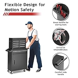 AirWire Tool Chest,5-Drawer Rolling Tool Storage