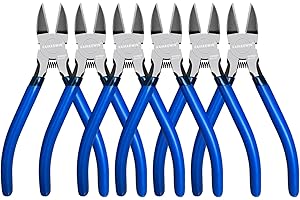Wire Cutters 6 Pack, KAIHAOWIN 6 inch Dikes Small Wire Cutters Flush Cutters Wire Snips Clippers Diagonal Cutters Side Cutter