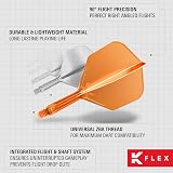 Target Darts K-Flex Integrated Flights & Shafts No.6 Orange Pack of 3 (Medium) view 6