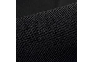 MATYASIGO 1MX1.6M Sandwich Mesh Three Layer 3D Cloth Sandwich Mesh Fabric Elastic Mesh Cloth Air Bed Fabric Sofa Shoes Raw Material (Black)