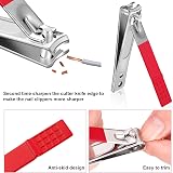 Keiby Citom Manicure Set 10pcs Stainless Steel Nail Clippers Kit Red Portable view 4