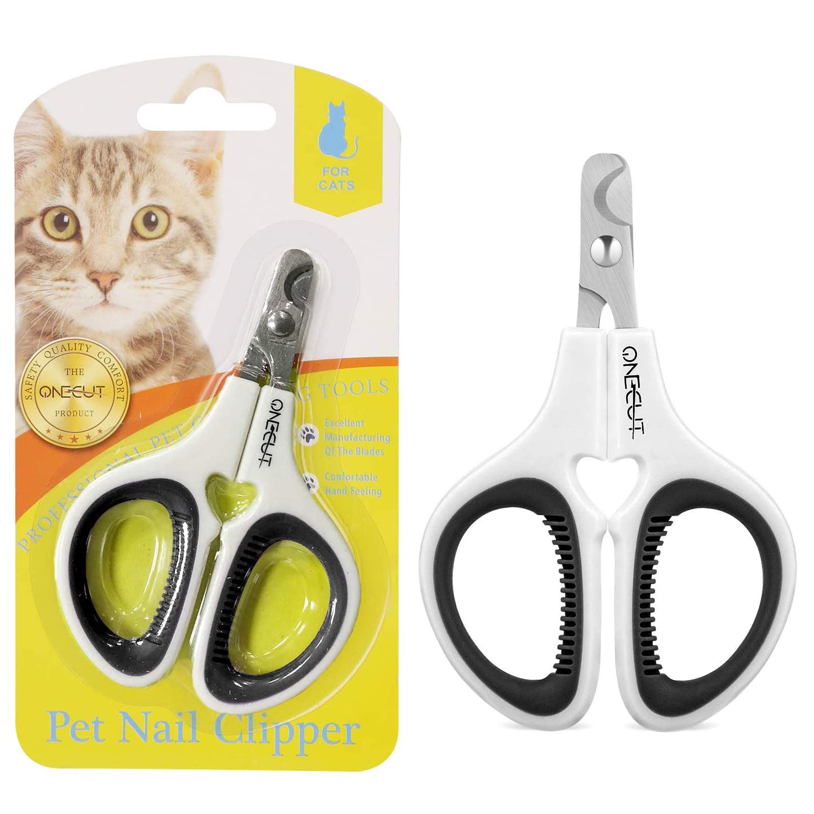 Photo 1 of OneCut Pet Nail Clippers, Update Version Cat & Kitten Claw Nail Clippers for Trimming, Professional Pet Nail Clippers Best for a Cat, Puppy,Rabbit, Kitten & Small Dog,Sharp & Safe (Black)