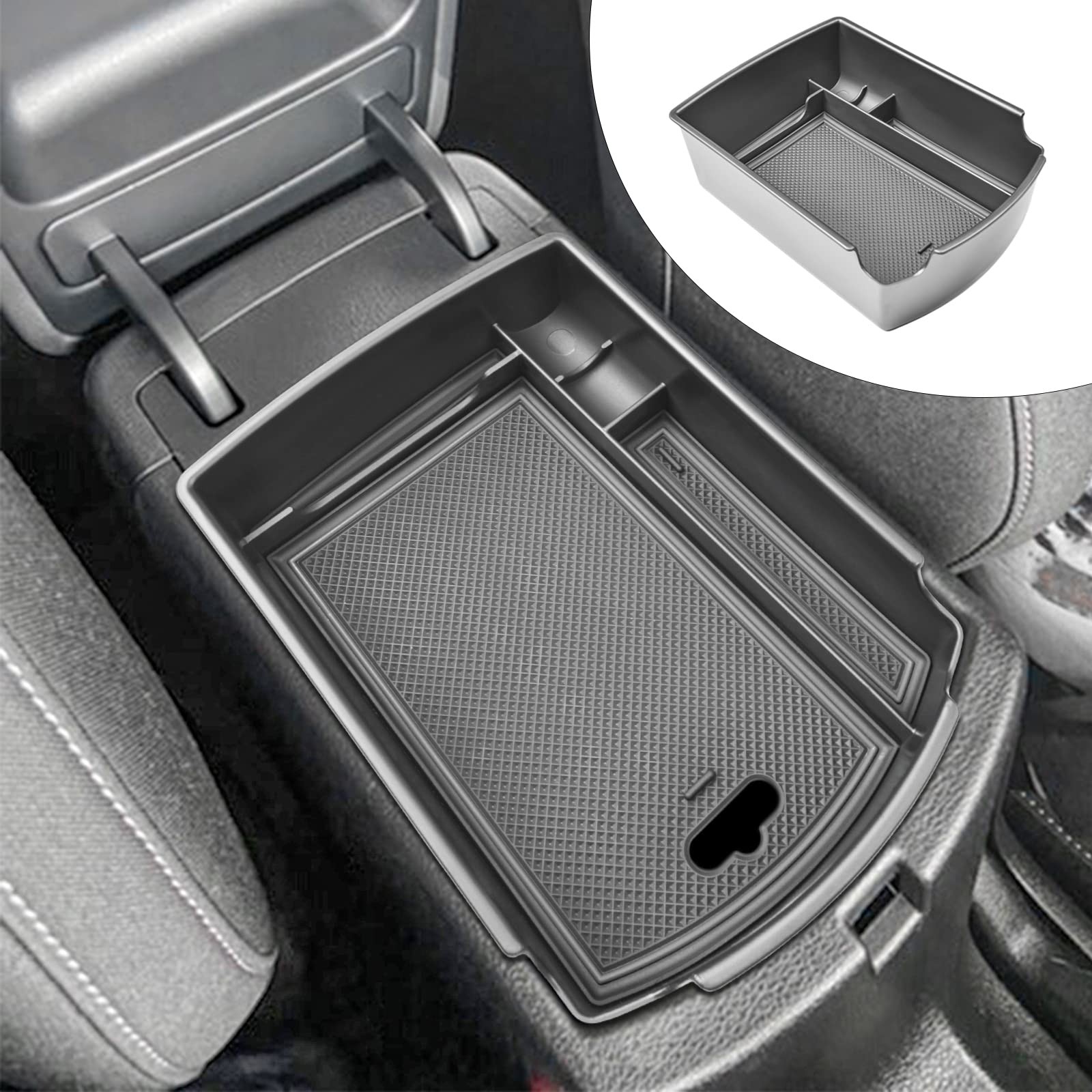 Photo 1 of RUNROAD Center Console Organizer Compatible with Kia Soul 2020 2021 2022 2023 2024 2025 Accessories, Armrest Insert Tray Secondary Storage Coin Holder, Black