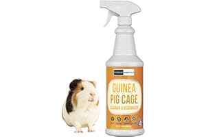 Riverside Essentials 32oz Guinea Pig Cage Cleaner & Deodorizer Spray - Safe & Effective Odor Eliminator for Small Animal Cage
