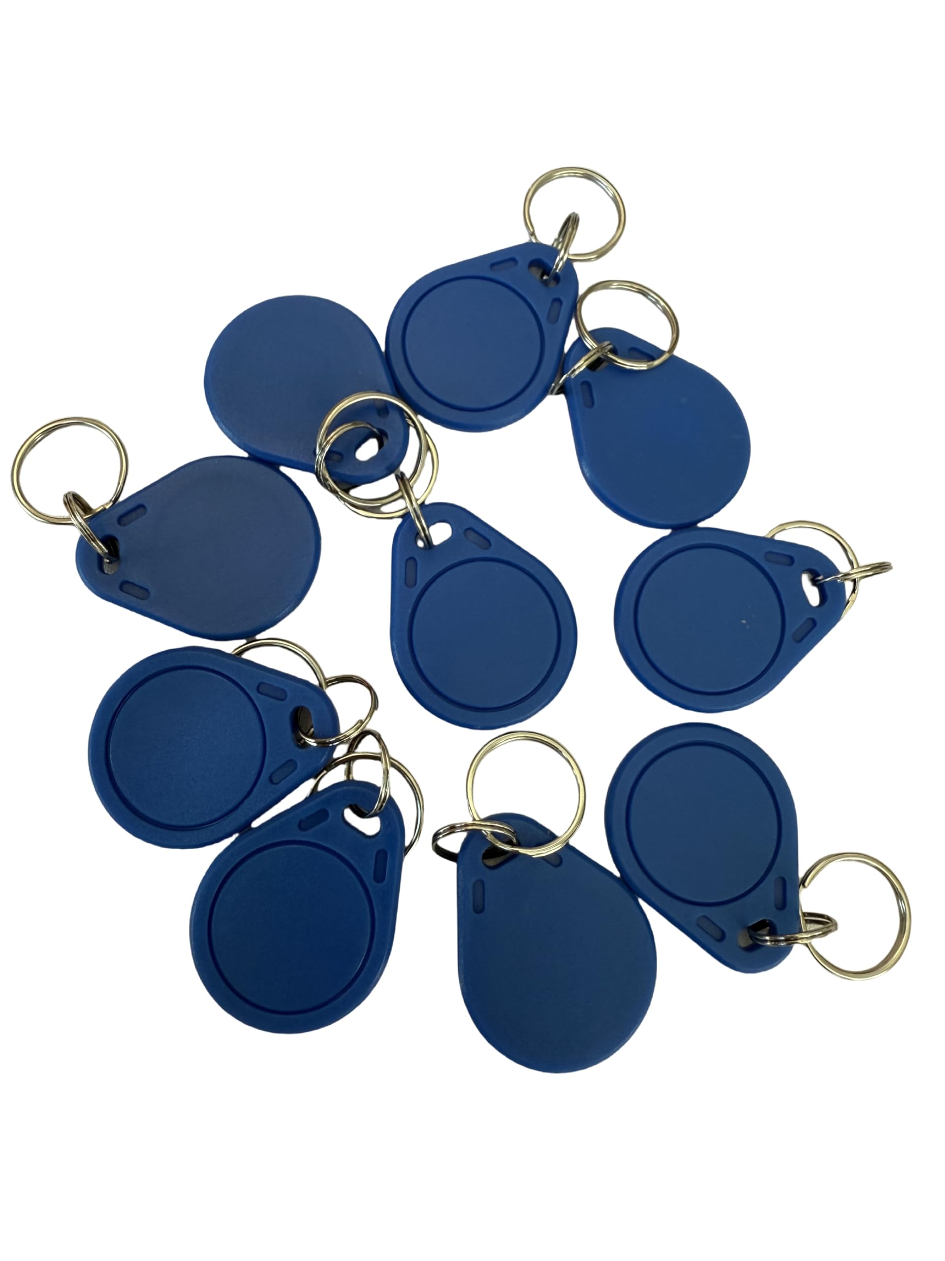 YARONGTECH M1 Chip RFID Key Fob Tag 13.56MHZ ISO14443A in Blue - 10pcs