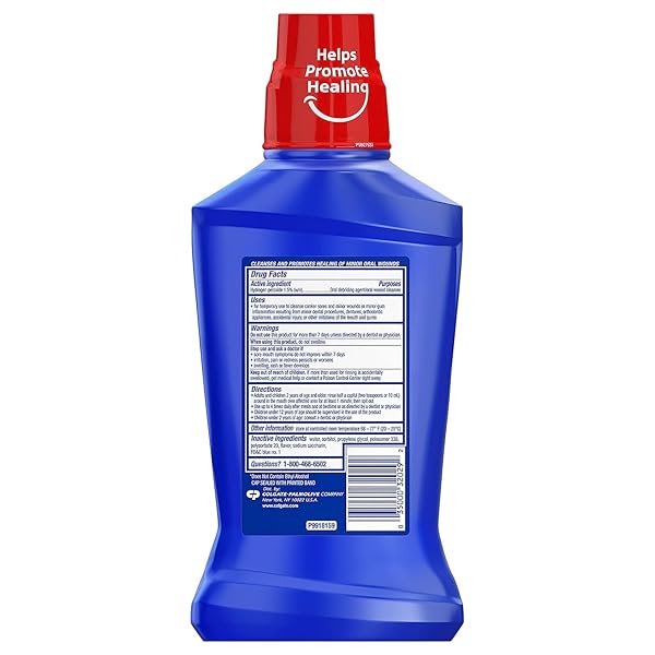 COLGATE PEROXYL ANTISEPTIC MOUTHWASH AND MOUTH SORE RINSE, 1.5% HYDROGEN PEROXIDE, MILD MINT – 500ML, 16.9 FLUID OUNCES