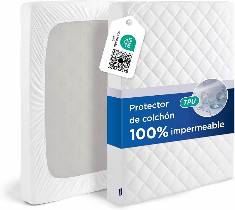 Protector Colchón Impermeable 140x200 - Cubre Colchon hasta 40cm