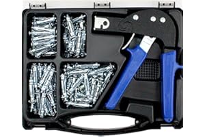JTZXJJX Heavy Duty Hollow Wall Anchor Tool,Wall Anchor Metal Setting Tool with a Storage Box and 71 PCS Molly Bolt Hollow Drive Wall Anchor Screws Assortment Kit for Cavity Anchor Plasterboard Fixing