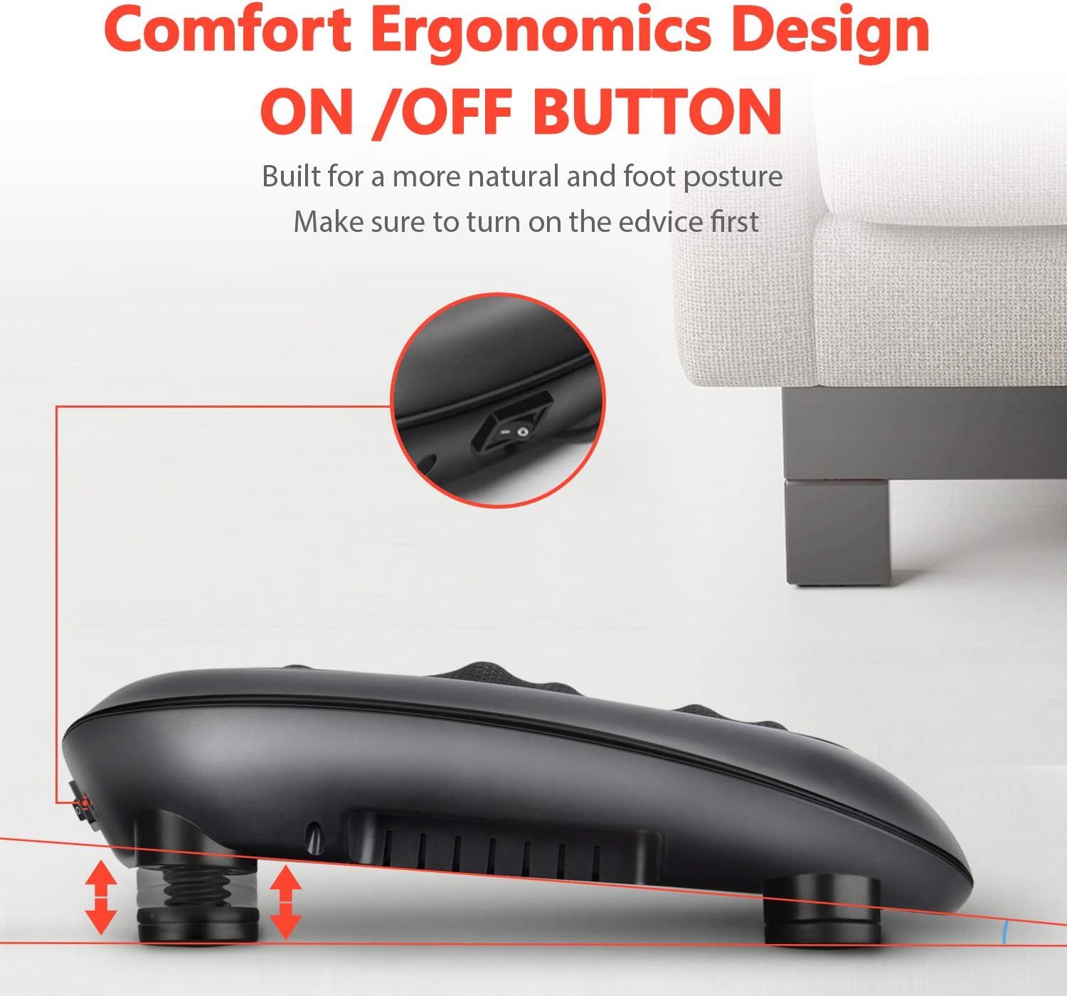 Medcursor Shiatsu Foot Massager with Built-in Soothing Heat Function, Electric Deep Kneading Foot Massage Machine for Plantar Fasciitis, Muscle Pain Relief, Home and Office Use, Black: Health & Personal Care