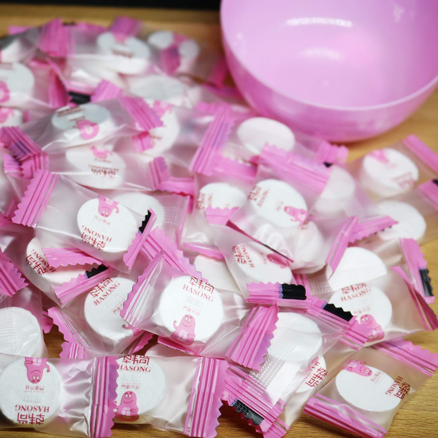 Jeanssar 100PCS Compressed Disposable Facial Mask Sheet Home DIY Skin Care, Get 1x Mask Bowl For Free