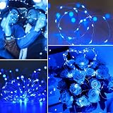 Ligarko Solar Fairy Lights 46ft 120LED 8 Modes Outdoor Copper Wire 2 Pack Blue view 6