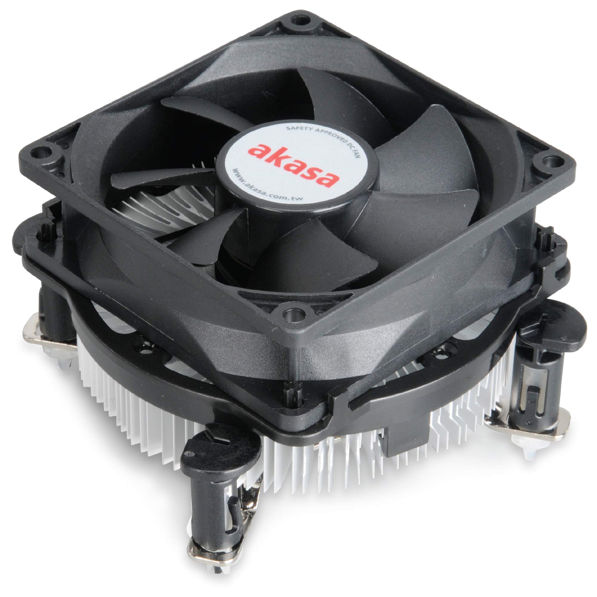 Akasa Dual Socket Value Cooler | CPU Cooler | VRM Cooling | Aluminium Heatsink | Low Noise PWM Fan | TDP 73W | Designed for Intel LGA775, LGA115X, LGA1200 | AK-CCE-7102EP