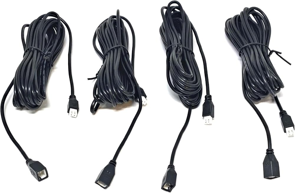 Dolphin Automotive 4m Parking Sensor Extension Leads 4 Pack