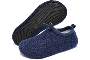 Heiiwarm Kids Cozy Slippers Winter Warm House slippers Socks Anti-Skid shoes (Toddler/Little Kid/Big Kid)