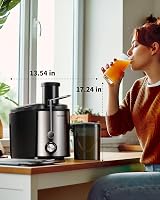 SHARDOR Juicer 800W 3-Speed Centrifugal Stainless Steel High Yield view 7