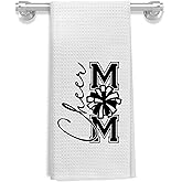 WARDOS Cheer Mom Kitchen Towels, Game Day Cheerleader Gifts Hand Towels for Bathroom Kitchen Decorative, Cheer Coach Gifts for Women Dish Tea Towels Drying Cloth, 16x24 Inch