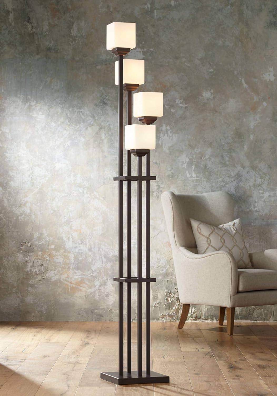 3 light torchiere floor lamp