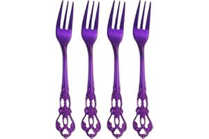 uxcell 4 Pcs Salad Forks, 5.1 Inches Stainless Steel Dessert Forks, Mirror Polished, Dishwasher Safe, Tiny Forks for Small De
