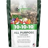 GroMaster Fertilizer 10-10-10 All Purpose Plant Food, 5 lb, with Slow-Release Nitrogen, for Vegetable Gardens and Mixed Plantings
