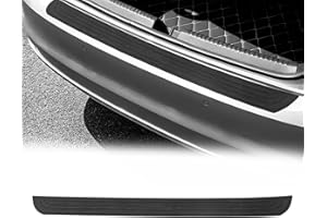 BSAMZO Car Rear Bumper Protector Anti-Scratch Abrasion Rubber Trunk Door Entry Sill Guard, 35.1inch x2.75inch Car Exterior Accessories Non-Slip Strip, Universal for Most Cars and SUV (Black)
