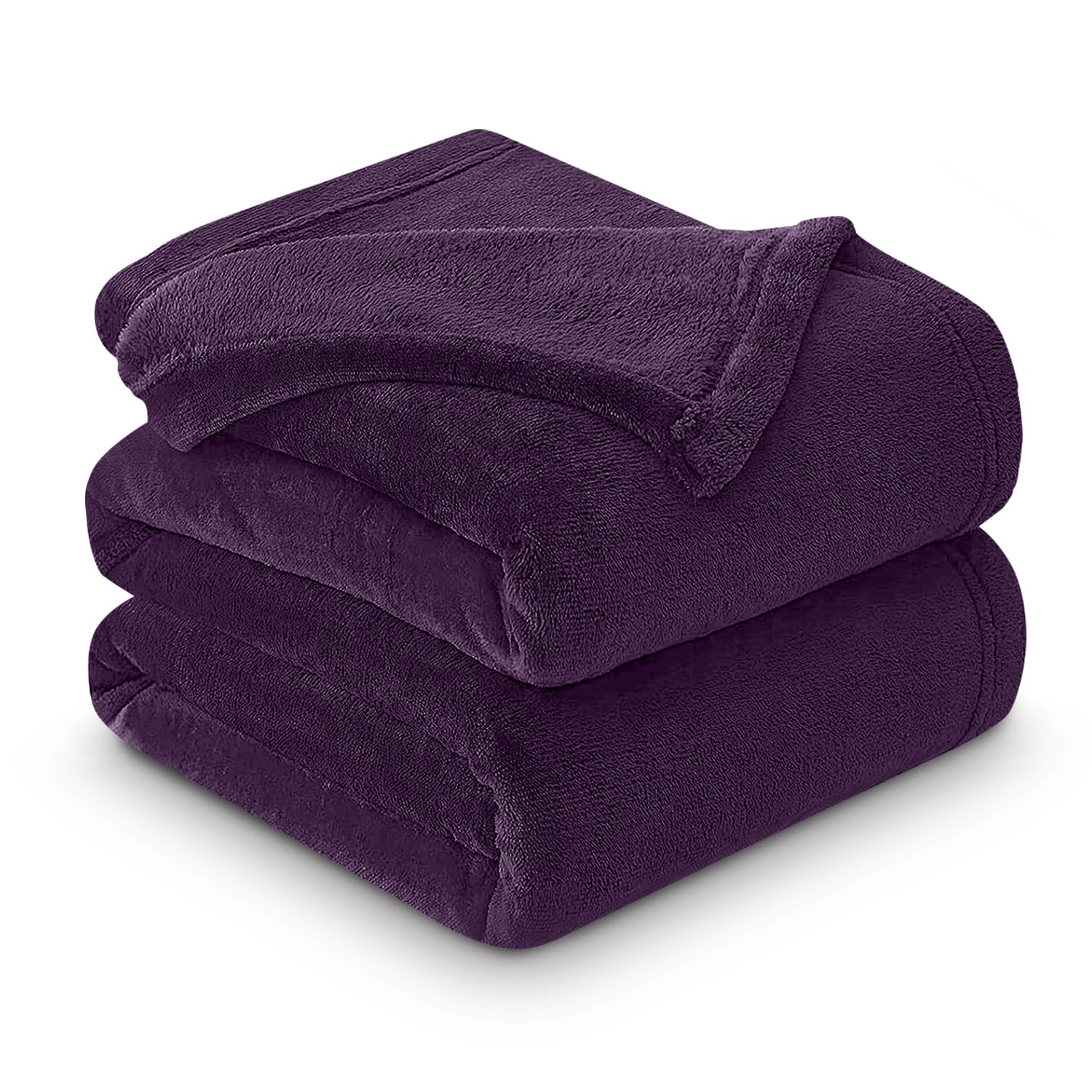 GC GAVENO CAVAILIA Luxurious Fleece Mink Blanket, Warm & Thermal Blankets Throws, Cuddly Throws For Sofas, Aubergine, 200X240