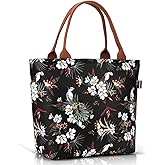 Gloppie Lunch Bag Women Insulated Lunch Box for Women Leakproof Lunch Tote White Flower