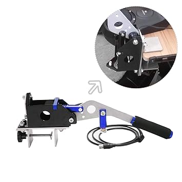 USB Handbremse Klemme PC SIM Racing Games G25 G27 G29 T500 FANATECOSW Dirt Rally Windows Blue+Clamp