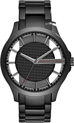 Relógio Masculino, Movimento de Data Quartzo Três Ponteiros e Caixa 46mm com Aço Inoxidável ou Couro, Grafite e Pulseira Branca