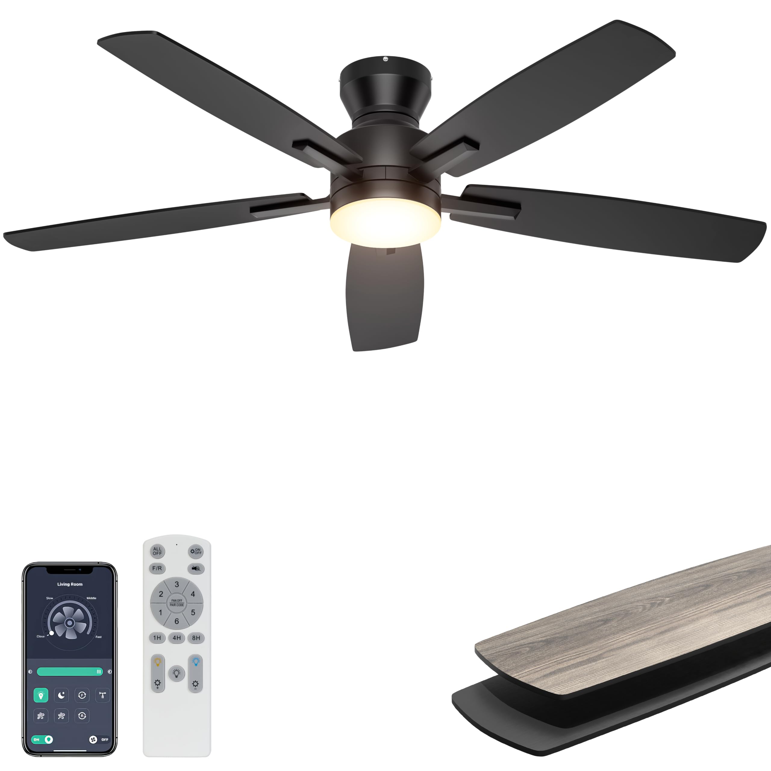 Sleek modern flush mount design