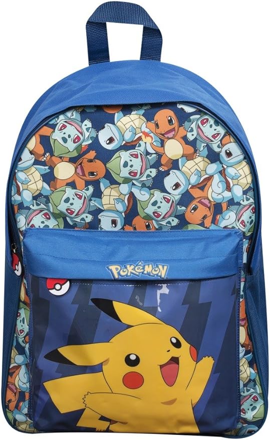 POKEMON PIKACHU SCHOOL BACKPACK KIDS JUNIOR RUCKSACK STRAPS ZIPPED WITH