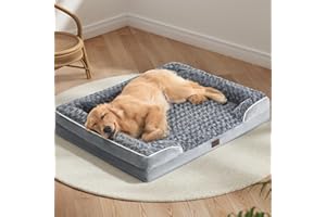 WESTERN HOME WH Orthopedic Dog Beds Large Sized Dog, Waterproof XL Dog Couch Bed with Washable Removable Cover, Non-Slip Bottom