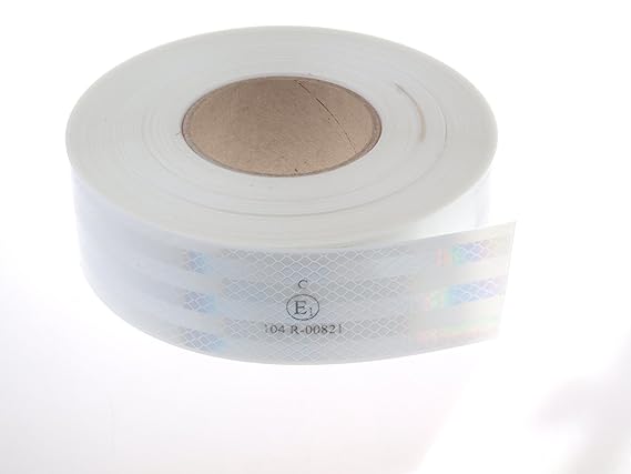 WAMO 1m 3M Reflexfolie Reflexstreifen Konturmarkierung silber / weiß für Festaufbauten