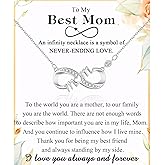 Infinity Mom Grandma Nana Sister Aunt Daughter Auntie Granddaughter Niece Necklace Gifts, Christmas Birthday Valentines Day Mothers Day Easter Graduation Back to School Gifts Stocking Stuffers Presents for Women Girls Her