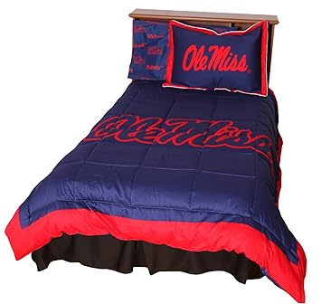 Amazon Com Ole Miss Rebels 3 Piece Full Size Reversible