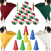LaRandom Granny Pants Outdoor Game Set - Funny Yard Game with 4 Giant Pants, 20 Bouncy Balls, 2 Air Pumps, 8 Sports Cones for