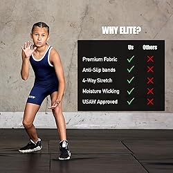 Elite Sports Kids Wrestling Youth Singlet, Standard