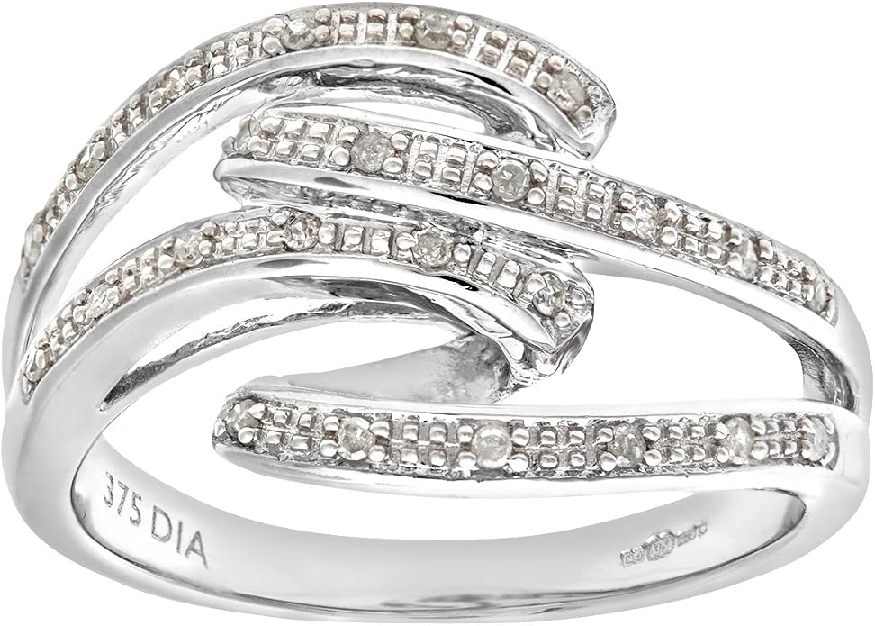 Naava Collana Con Pendente Donna In Oro Bianco 9K E Diamante – Gioiello Di Lusso Con Certificato Di Autenticità