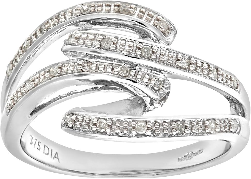 Naava Collana Con Pendente Donna In Oro Bianco 9K E Diamante – Gioiello Di Lusso Con Certificato Di Autenticità