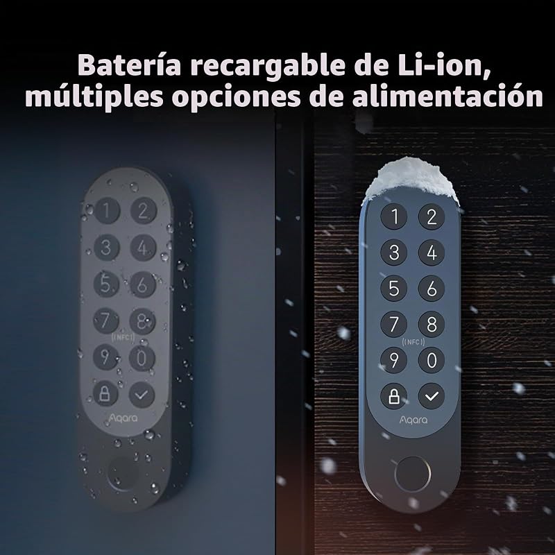 Cerradura Inteligente U200 con Lector de Huella Digital, Negro