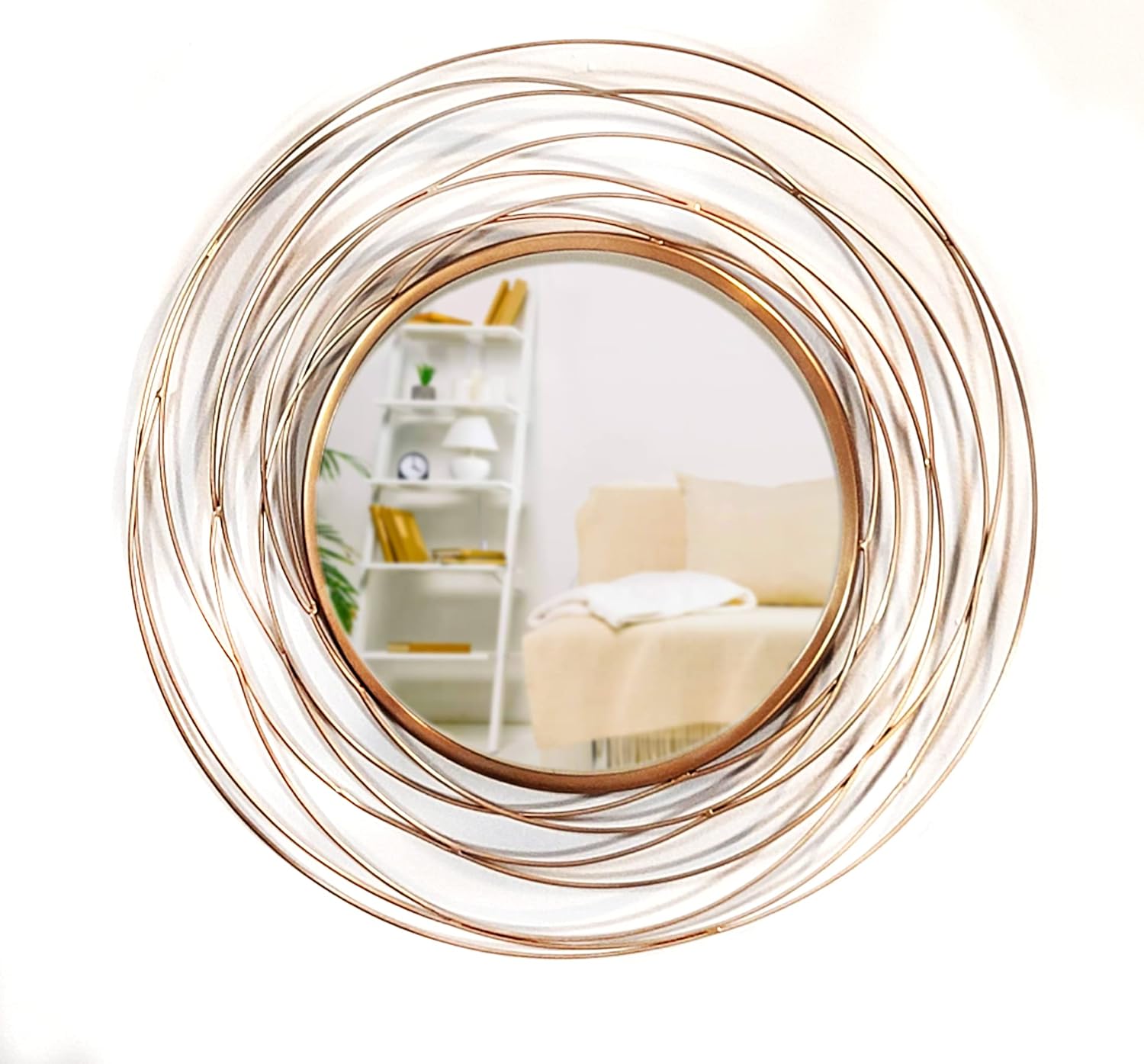 Buy MORii™ Modern Circle Mirror Gold 20 Inch Wall Mounted Round Mirror ( Mirror 12") Metal