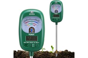 TRYOPEN 7-in-one Soil Test Kit, Soil Moisture Meter/Soil ph Meter/Fertility Soil Tester, Soil Hygrometer for Garden, Farm, Plant, Outdoor, Indoor, Lawn Care Moisture Meter for Hous Plants (No Battery Needed)