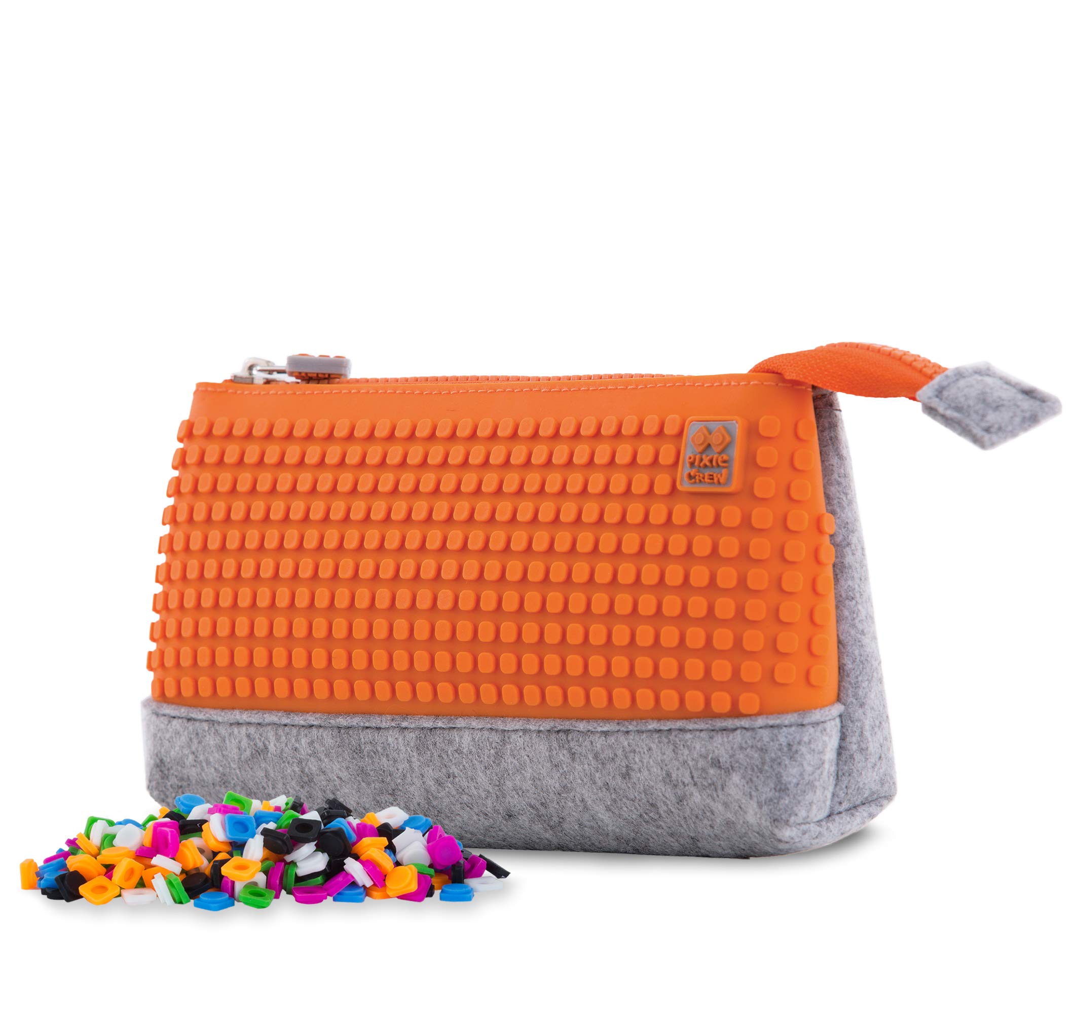 PIXIE CREW PXA-01-W03 Pixie Large Pouch, Crazy Colours: Grey/Orange (100)