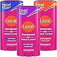 Lume Deodorant Plus Sweat Control - Smooth Solid Stick - Maximum Strength Antiperspirant - 72 Hour Odor And Sweat Control - Baking Soda Free - 2.6 ounce (Lavender Sage, Clean Tangerine & Soft Powder)